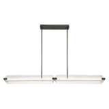 Neoness Chandelier 67 Inch Weathered Brass Clear Glass by Eurofase