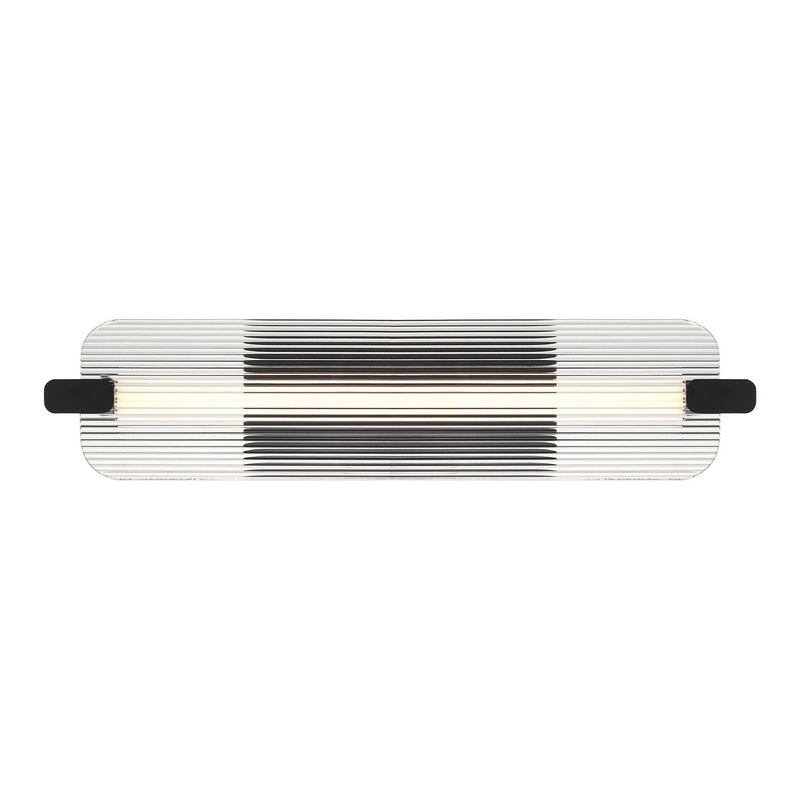 Neoness Outdoor Wall Sconce 25 Inch Matte Black Clear Glass by Eurofase