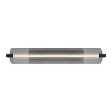 Neoness Outdoor Wall Sconce 34 Inch Matte Black Smoked Glass by Eurofase