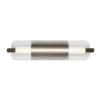 Neoness Vanity Light 25 Inch Weathered Brass Clear Glass by Eurofase