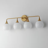 Neve Bath Vanity Light Natural Aged Brass by Maxim Lighting