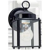 New Castle Outdoor Wall Lantern — 4.25 Inch, Black