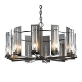 New Town 10 Arm Chandelier, shown in Dark Smoke, by Hubbardton Forge
