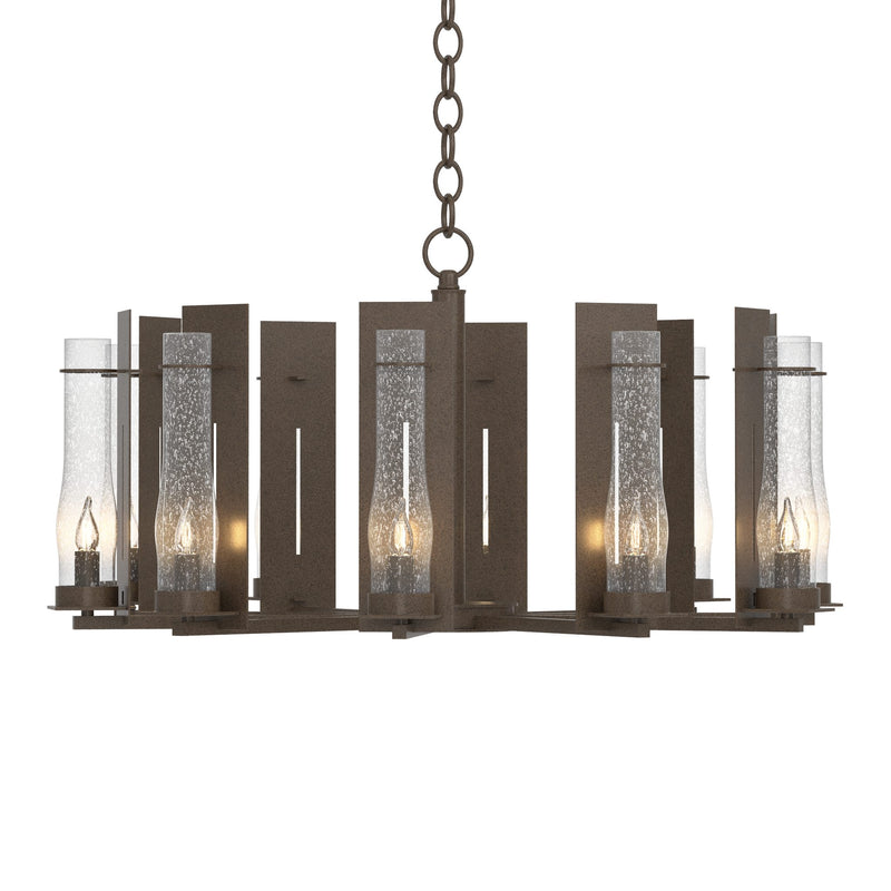 New Town 10 Arm Chandelier in Bronze by Hubbardton Forge