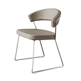 NEW YORK CB1022 CHAIR BY CONNUBIA, SEAT COLORS: TAUPE LEATHER, , | CASA DI LUCE LIGHTING