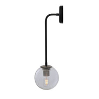 Newport Wall Light - Matt Black & Antique Brass