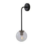 Newport Wall Light Matte Black & Antique Silver