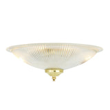 Nicosa Shallow Halophane Light - Polished Brass