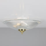 Nicosa Shallow Halophane Light - Polished Brass