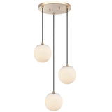 Nikini 3 Light Suspension Champagne Gold By Matteo