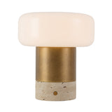 Niko Table Lamp — Vintage Brass/Opal Matte Glass