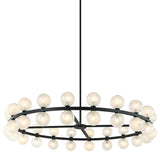 Nimbus Chandelier Medium Matte Black By Matteo - Front View