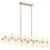 Nimbus Linear Chandelier Medium Champagne Gold By Matteo