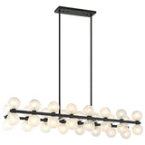 Nimbus Linear Chandelier Medium Matte Black By Matteo