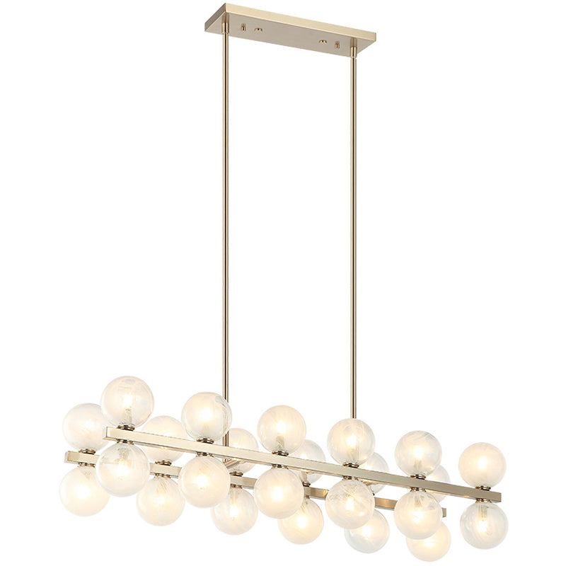 Nimbus Linear Chandelier Small Champange Gold By Matteo