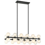 Nimbus Linear Chandelier Small Matte Black By Matteo