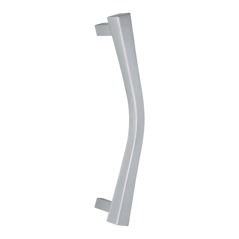 Noa Curved Door Pull Small in Satin Chrome by Colombo Design