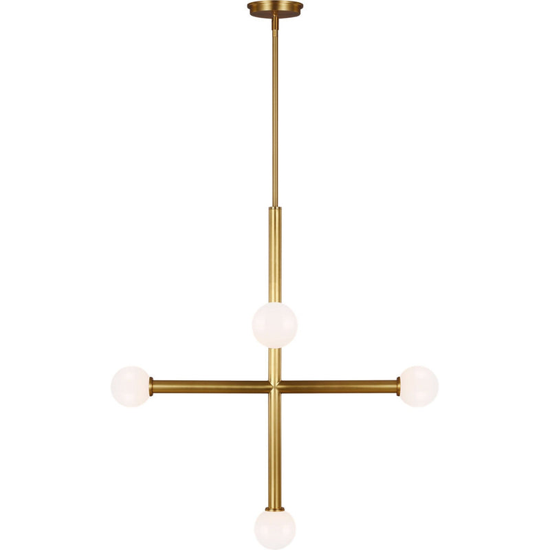 Nodes Chandelier — 27 1/4", Burnished Brass