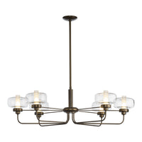 Nola Pendant, shown in Bronze, Frosted Glass, by Hubbardton Forge