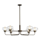 Nola Pendant, shown in Bronze, Frosted Glass, by Hubbardton Forge