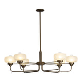 Nola Pendant, shown in Bronze, Clear Glass with Frosted Diffuser, by Hubbardton Forge