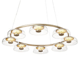 Nordic Gold/Clear 8 Light Blossi Chandelier by Nuura