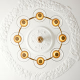 Nordic Gold/Clear 8 Light Blossi Chandelier by Nuura