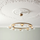 Nordic Gold/Clear 8 Light Blossi Chandelier by Nuura