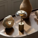 Nordic Gold/Clear Blossi Mini Portable Table Lamp by Nuura