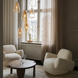 Nordic Gold/Gold Anoli 13 Multi-Light Suspension by Nuura in Living Room