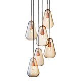 Nordic Gold/Gold Anoli 6 Multi-Light Suspension by Nuura