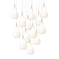 Nordic Gold/Opal Anoli 13 Multi-Light Suspension by Nuura