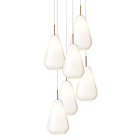 Nordic Gold/Opal Anoli 6 Multi-Light Suspension by Nuura