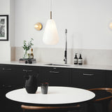 Nordic Gold/Opal Medium Anoli Pendant Light by Nuura in Kitchen