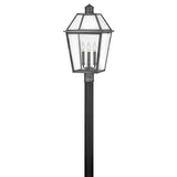 Nouvelle Large Post Mount Lantern - Blackened Brass - by Hinkley