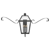 Nouvelle Wall Mount Lantern - Blackened Brass - by Hinkley