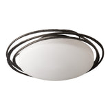 Nova LED Flush Mount Small, shown in Oil Rubbed Bronze, by Hubbardton Forge