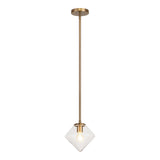 Novo Bell Mini Pendant Aged Gold Brass Clear