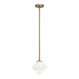 Novo Bell Mini Pendant Aged Gold Brass Opal
