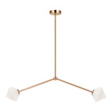 Novo Bell Pendant 2 Light Aged Gold Brass Opal