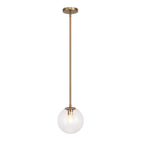 Novo Globe Mini Pendant Aged Gold Brass Clear