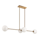 Novo Linear Pendant Aged Gold Brass Opal