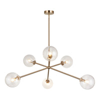 Novo Sputnik Chandelier Aged Gold Brass Clear