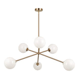 Novo Sputnik Chandelier Aged Gold Brass Opal