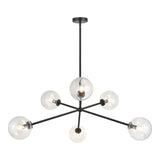Novo Sputnik Chandelier Black Clear