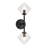 Novo Wall Sconce Black Clear