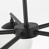 Nube Five Light Chandelier Midnight Black By Generation Lighting - Detailed View3