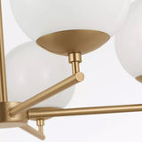 Nube Five Light Chandelier Satin Brass By Generation Lighting - Detailed View1