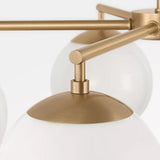 Nube Five Light Chandelier Satin Brass By Generation Lighting - Detailed View2