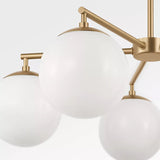Nube Five Light Chandelier Satin Brass By Generation Lighting - Detailed View3